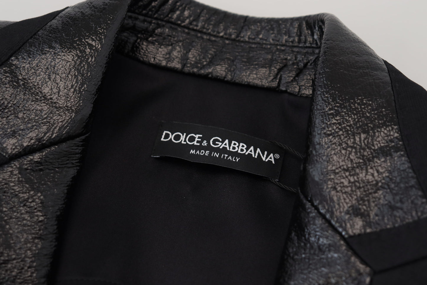 Dolce & Gabbana Elegant Cropped Sort Designerjakke