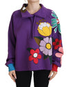Dolce & Gabbana Elegant Lilla Blomsterpullover