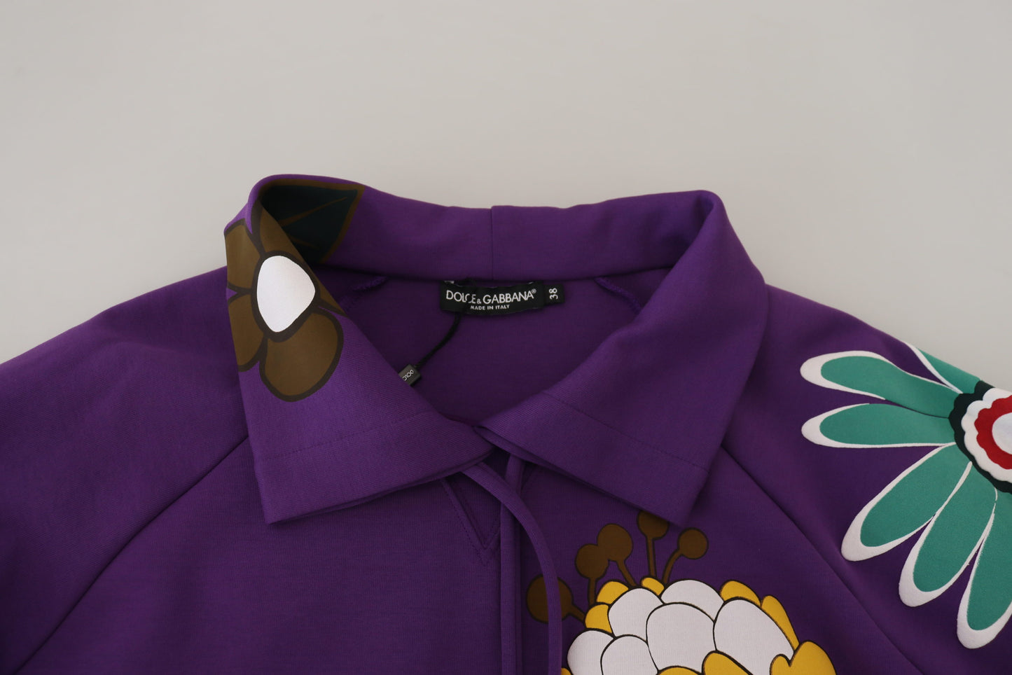Dolce & Gabbana Elegant Lilla Blomsterpullover