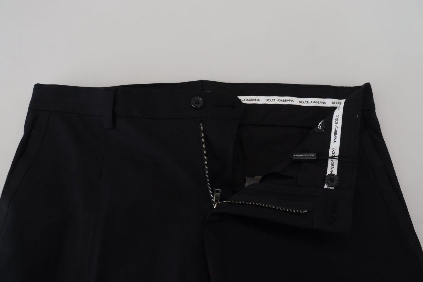 Dolce & Gabbana Elegante Sorte Bomuldsbukser