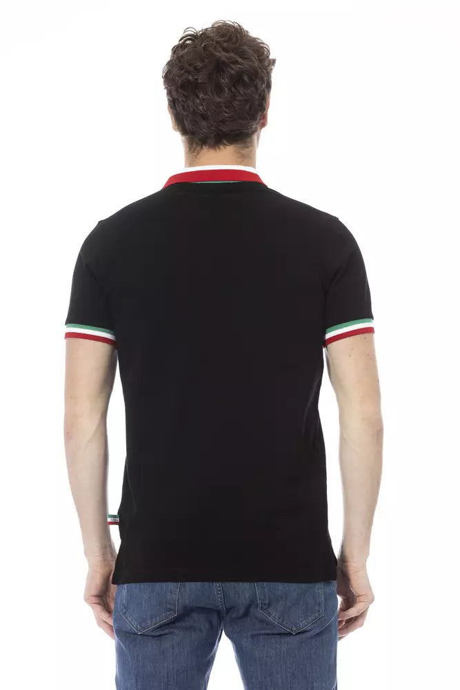 Baldinini Trend Sort Bomuld Herrepolo