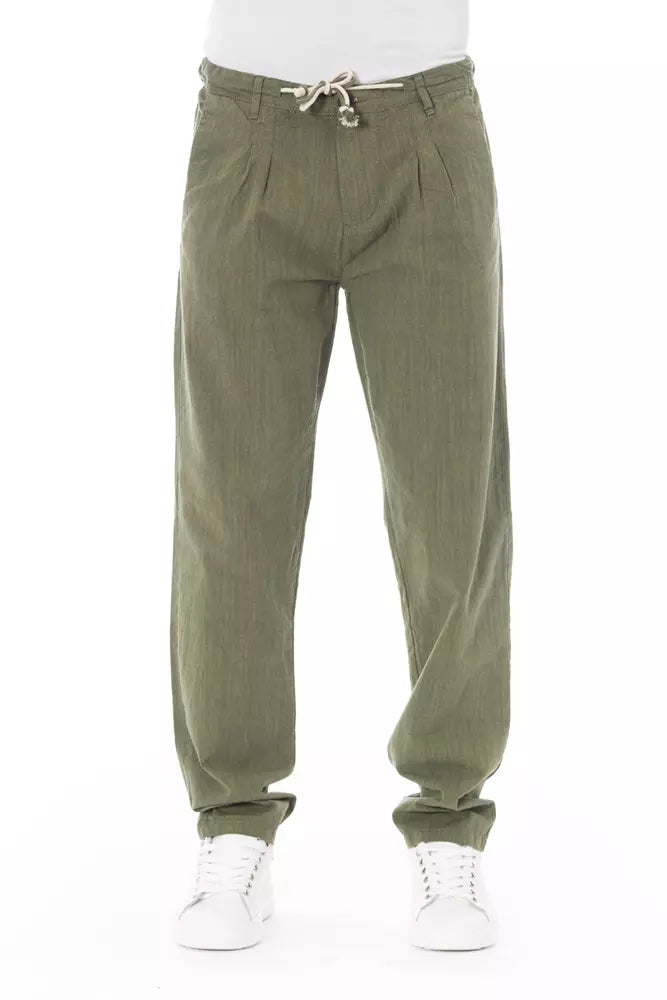 Baldinini Trend Army Bomuld Chino Bukser Til Herrer