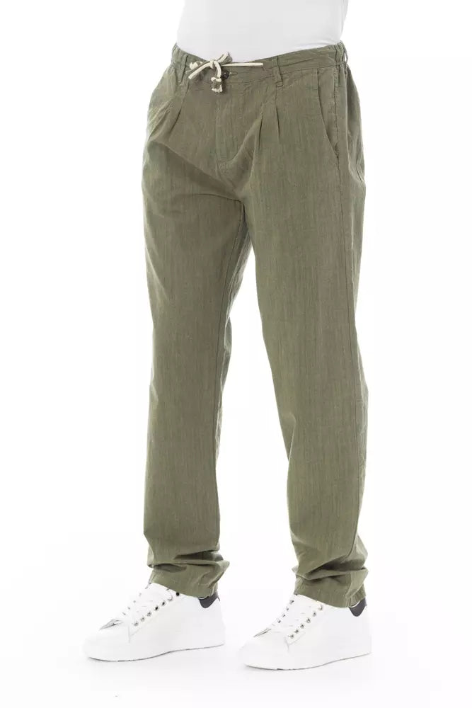 Baldinini Trend Army Bomuld Chino Bukser Til Herrer