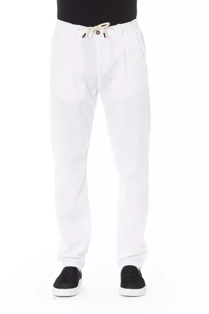 Baldinini Trend Hvide Bomuld Chino Bukser Til Herrer
