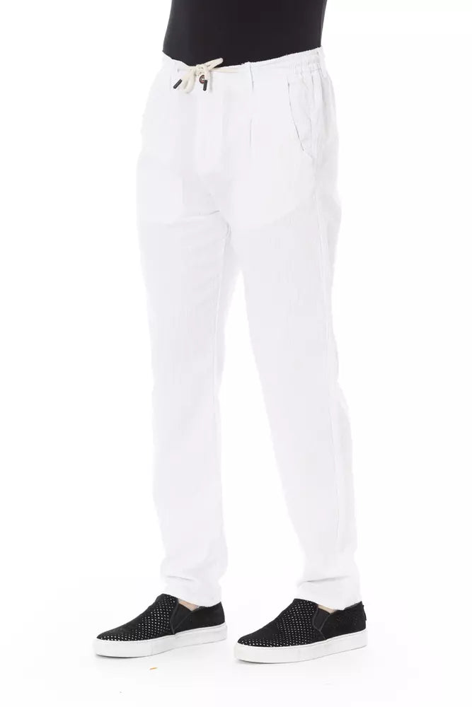 Baldinini Trend Hvide Bomuld Chino Bukser Til Herrer