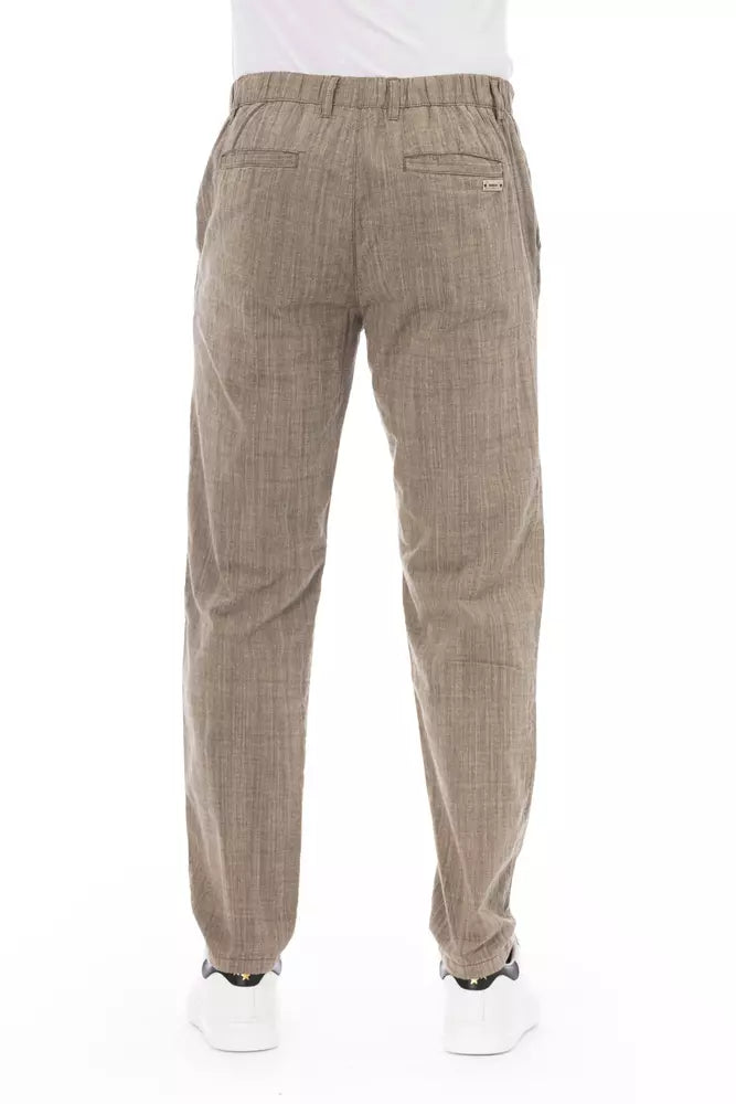Baldinini Trend Beige Bomuld Chino Bukser Til Herrer