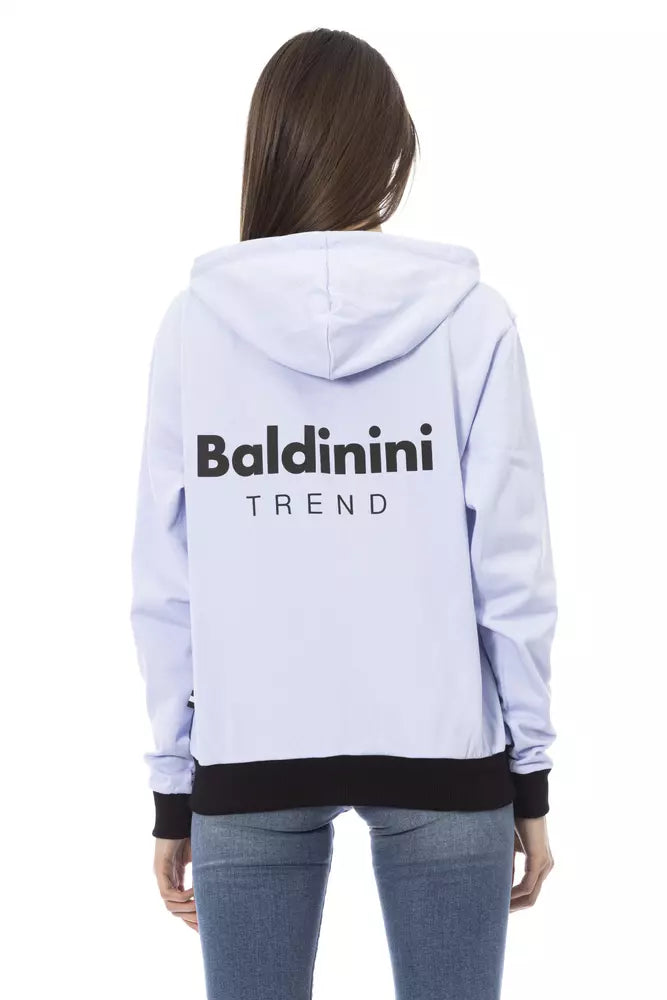 Baldinini Trend Lilla Bomuldssweater Til Kvinder