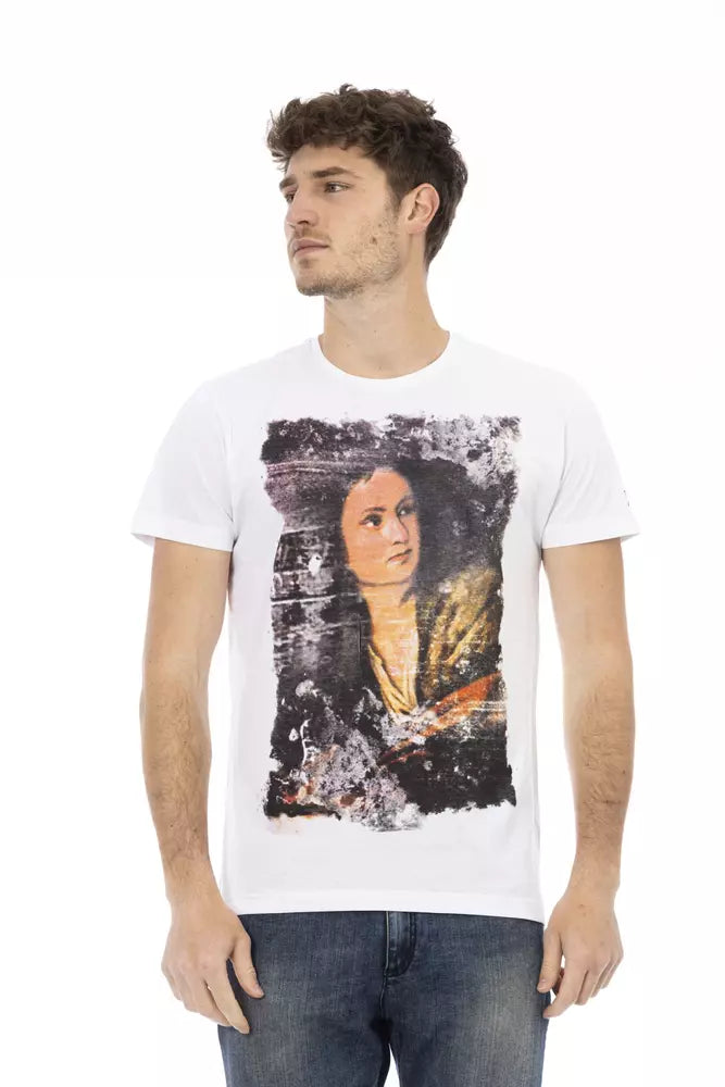 Trussardi Action Hvid Bomuld Herre T-shirt