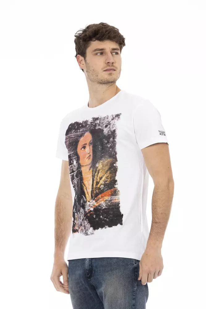Trussardi Action Hvid Bomuld Herre T-shirt