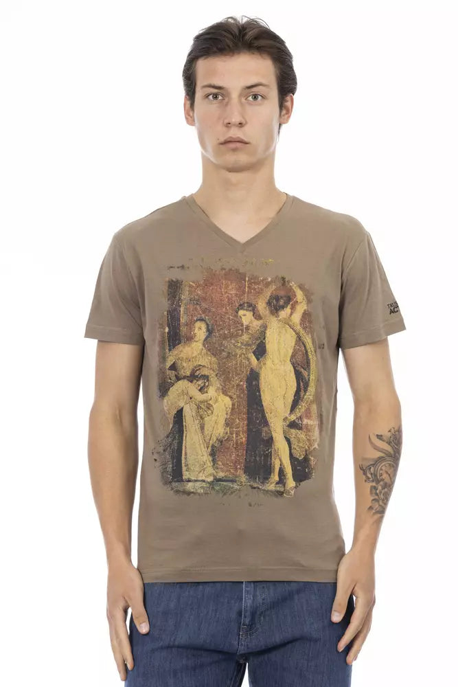 Trussardi Action Brun Bomuld Herre T-shirt