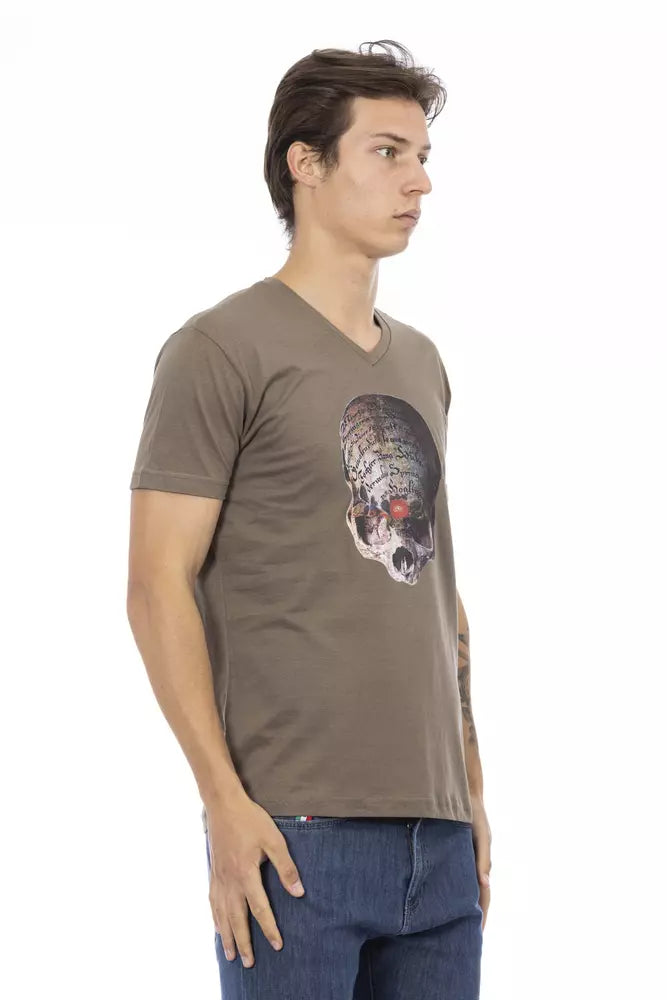 Trussardi Action Brun Bomuld Herre T-shirt