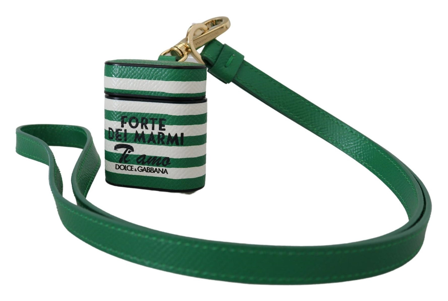 Dolce & Gabbana Elegant Læderetui til Airpods - Lush Green