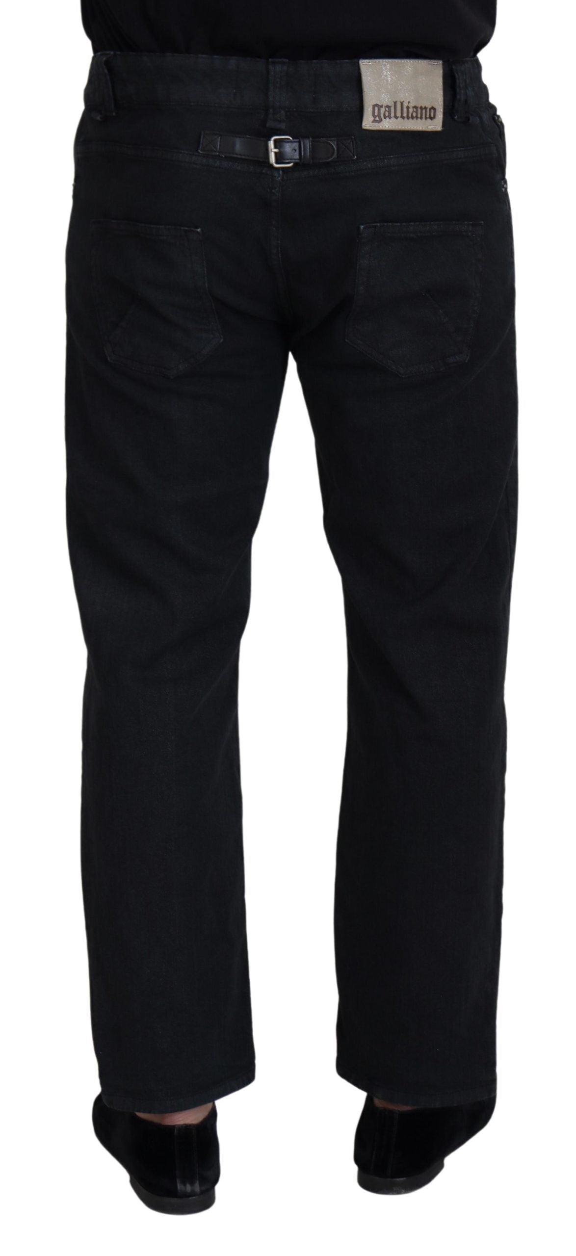 John Galliano Elegante Sorte Mainline Bomuld Jeans