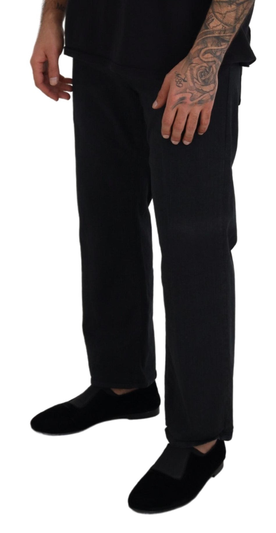 John Galliano Elegante Sorte Mainline Bomuld Jeans