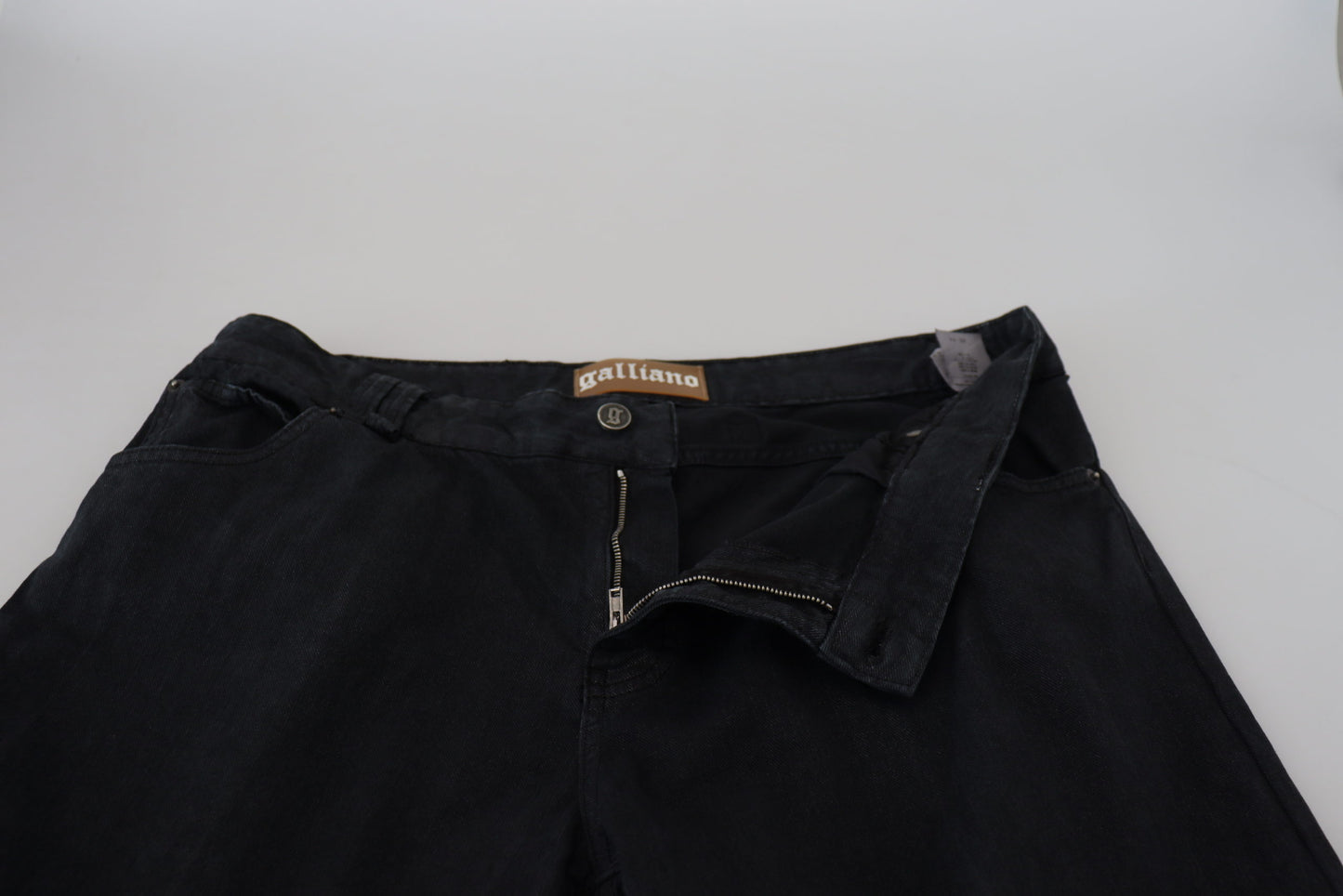 John Galliano Elegante Sorte Mainline Bomuld Jeans