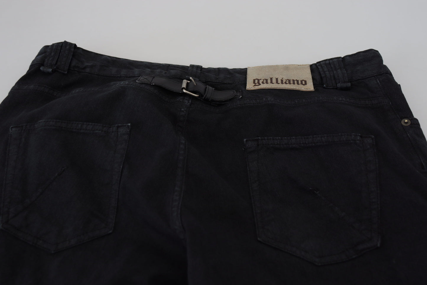 John Galliano Elegante Sorte Mainline Bomuld Jeans