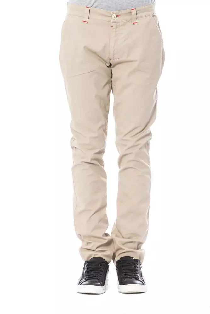Verri Beige Bomuld Chino Bukser Til Herrer