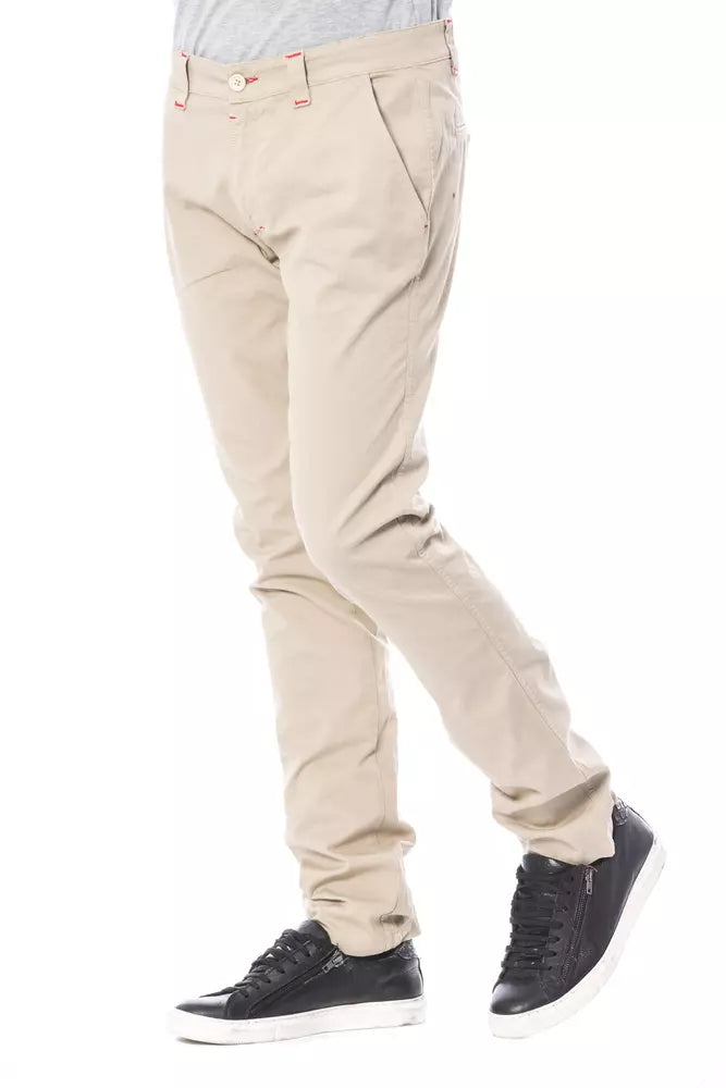Verri Beige Bomuld Chino Bukser Til Herrer