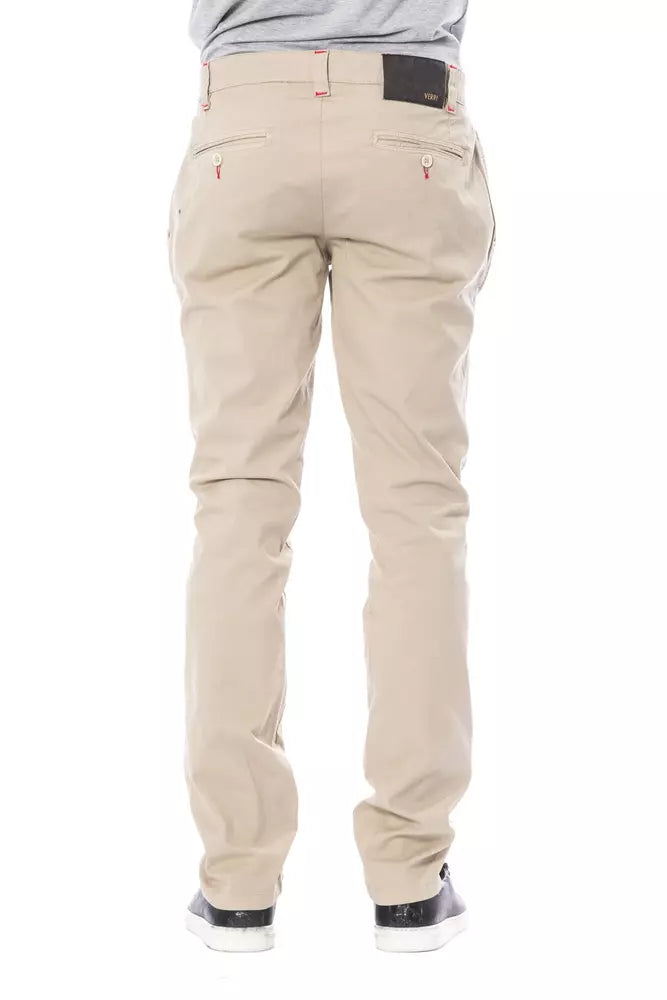 Verri Beige Bomuld Chino Bukser Til Herrer