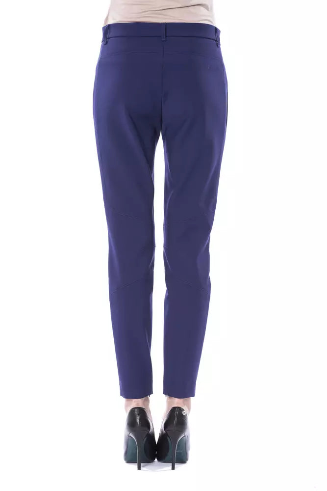 BYBLOS Blå Polyester Dame Slim-Fit Bukser