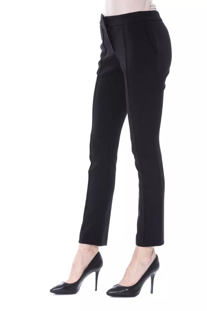 BYBLOS Sorte Polyester Dame Skinny Bukser