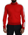 GCDS Elegant Rød Pullover Sweater til Herrer