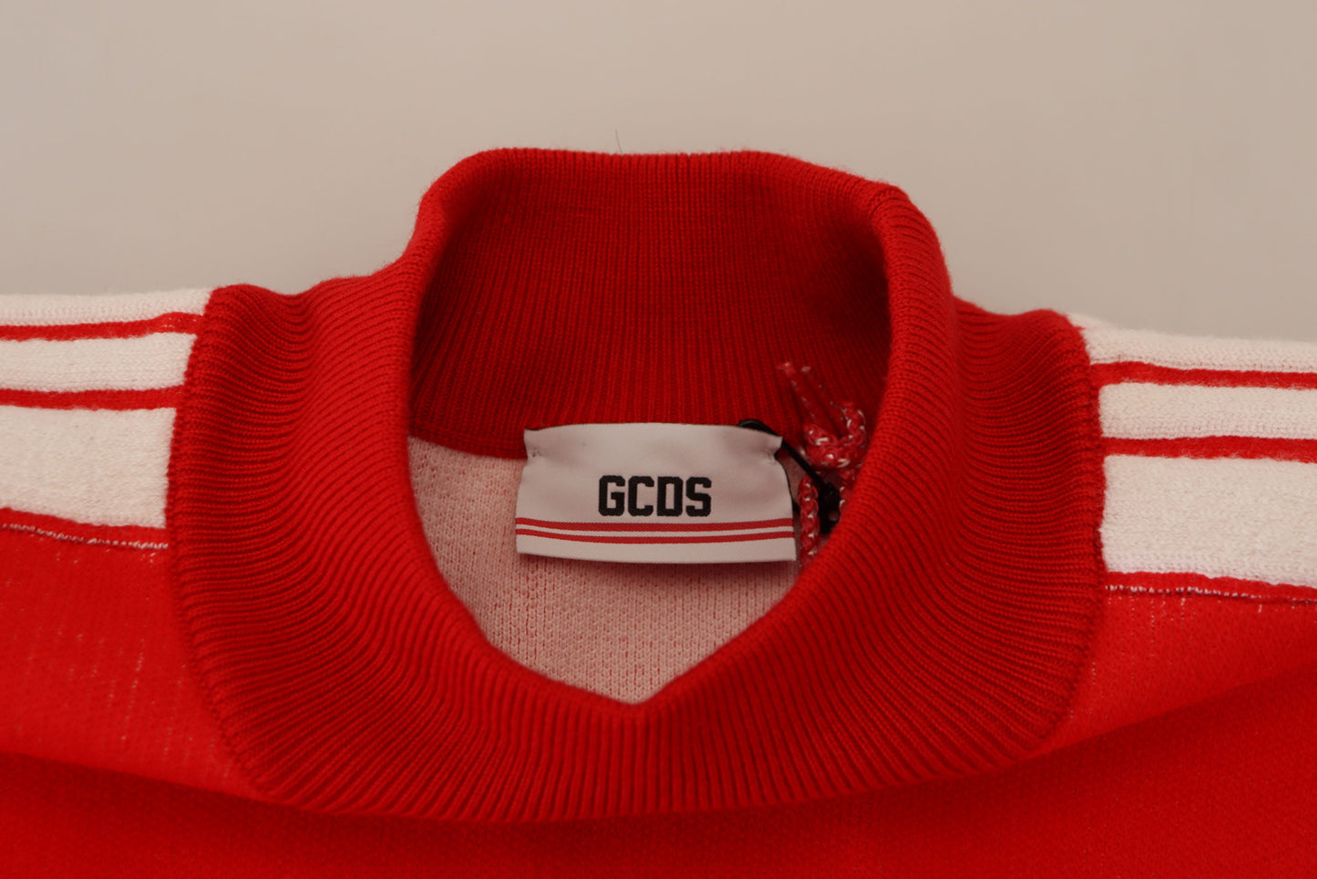 GCDS Elegant Rød Pullover Sweater til Herrer