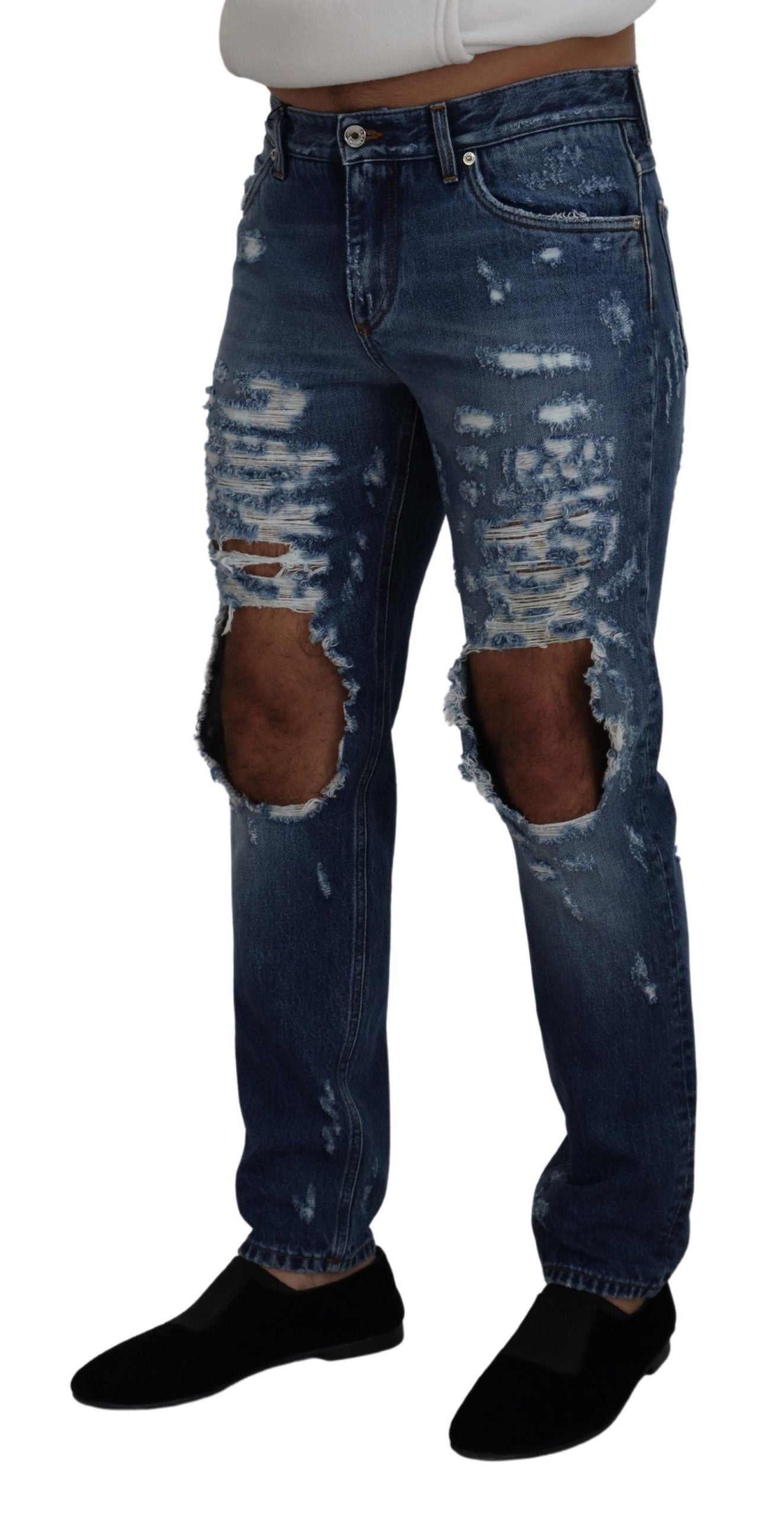 Dolce & Gabbana Chic slidte denimbukser til den moderne mand