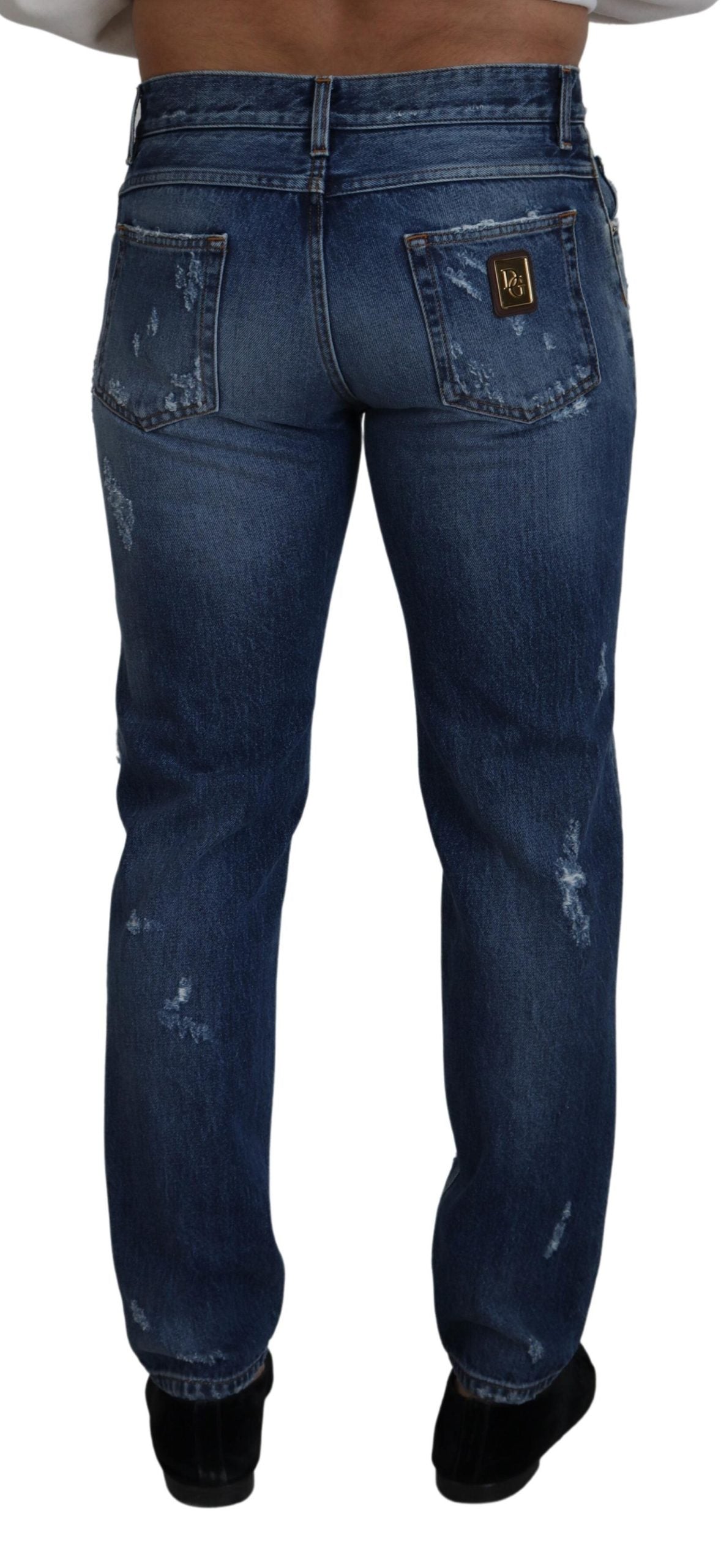 Dolce & Gabbana Chic slidte denimbukser til den moderne mand