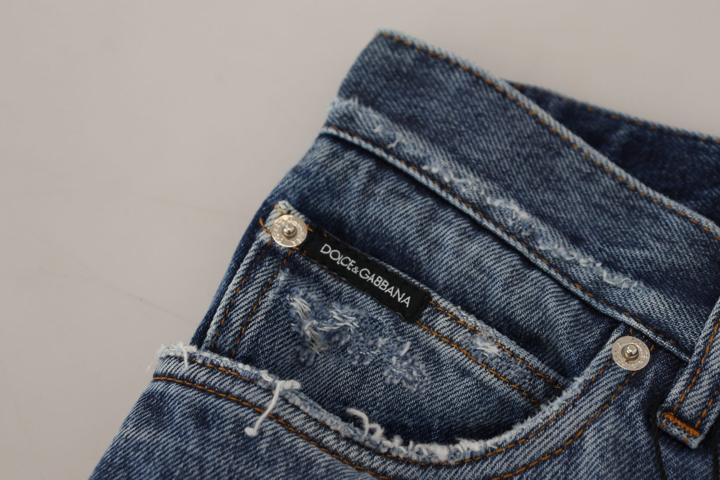 Dolce & Gabbana Chic slidte denimbukser til den moderne mand