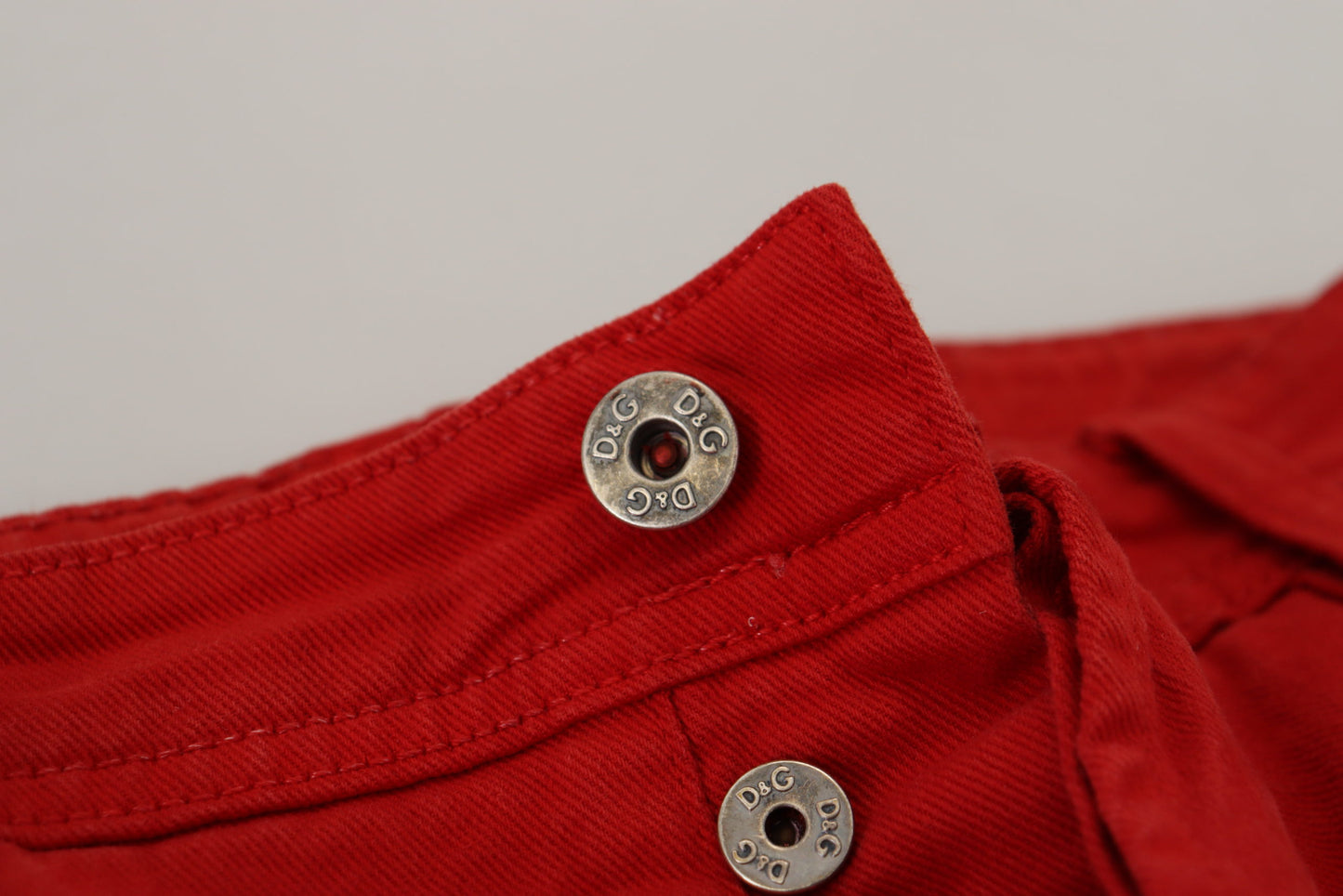 Dolce & Gabbana Chic Røde Bomuldsdenimbukser