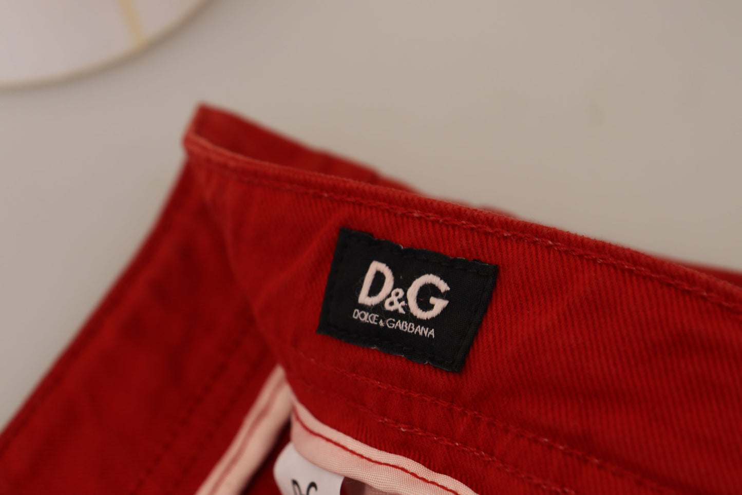 Dolce & Gabbana Chic Røde Bomuldsdenimbukser