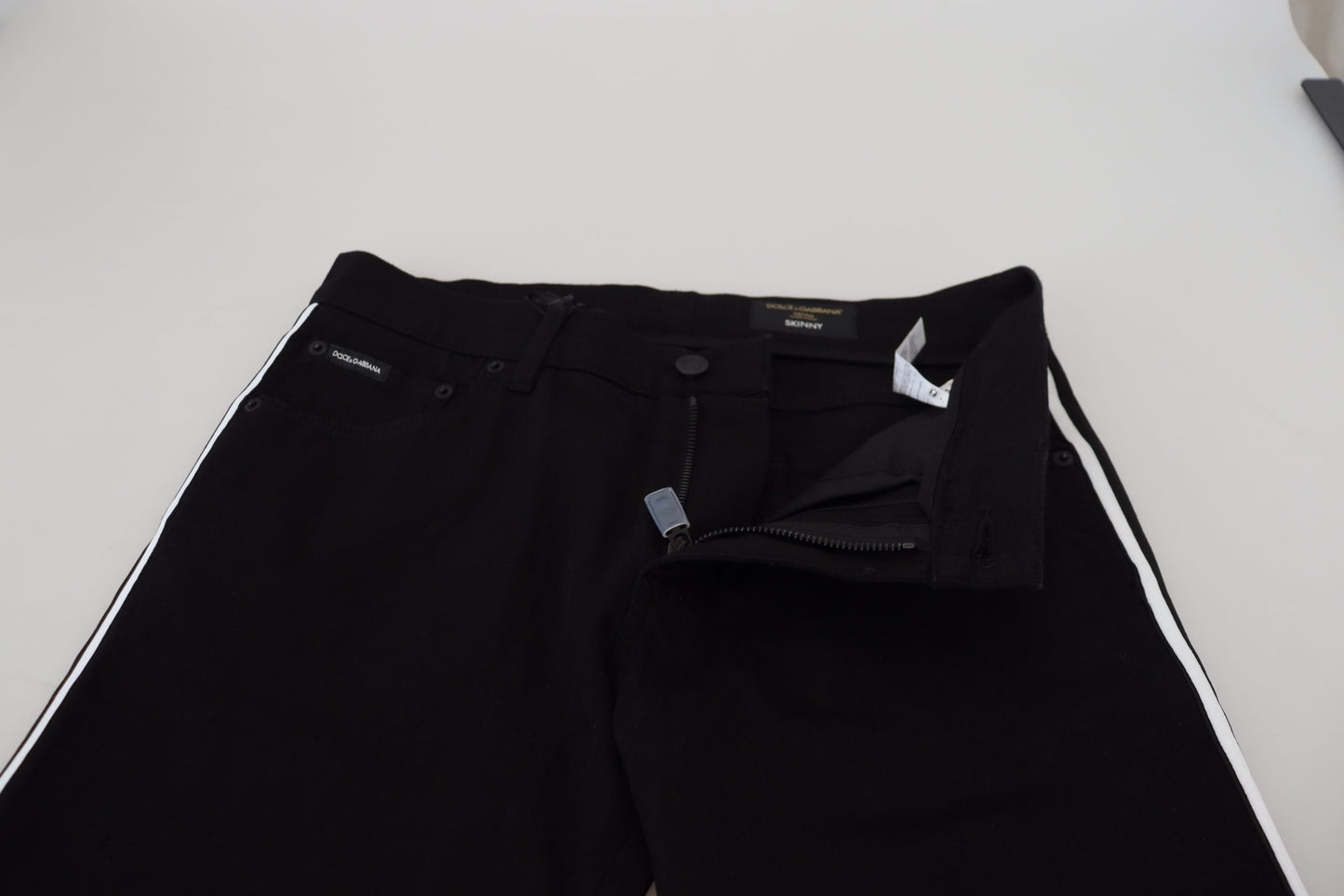 Dolce & Gabbana Elegante Sorte Slim Fit Denimbukser