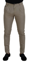 Dolce & Gabbana Fantastiske Beige Italienske Bomuldsbukser
