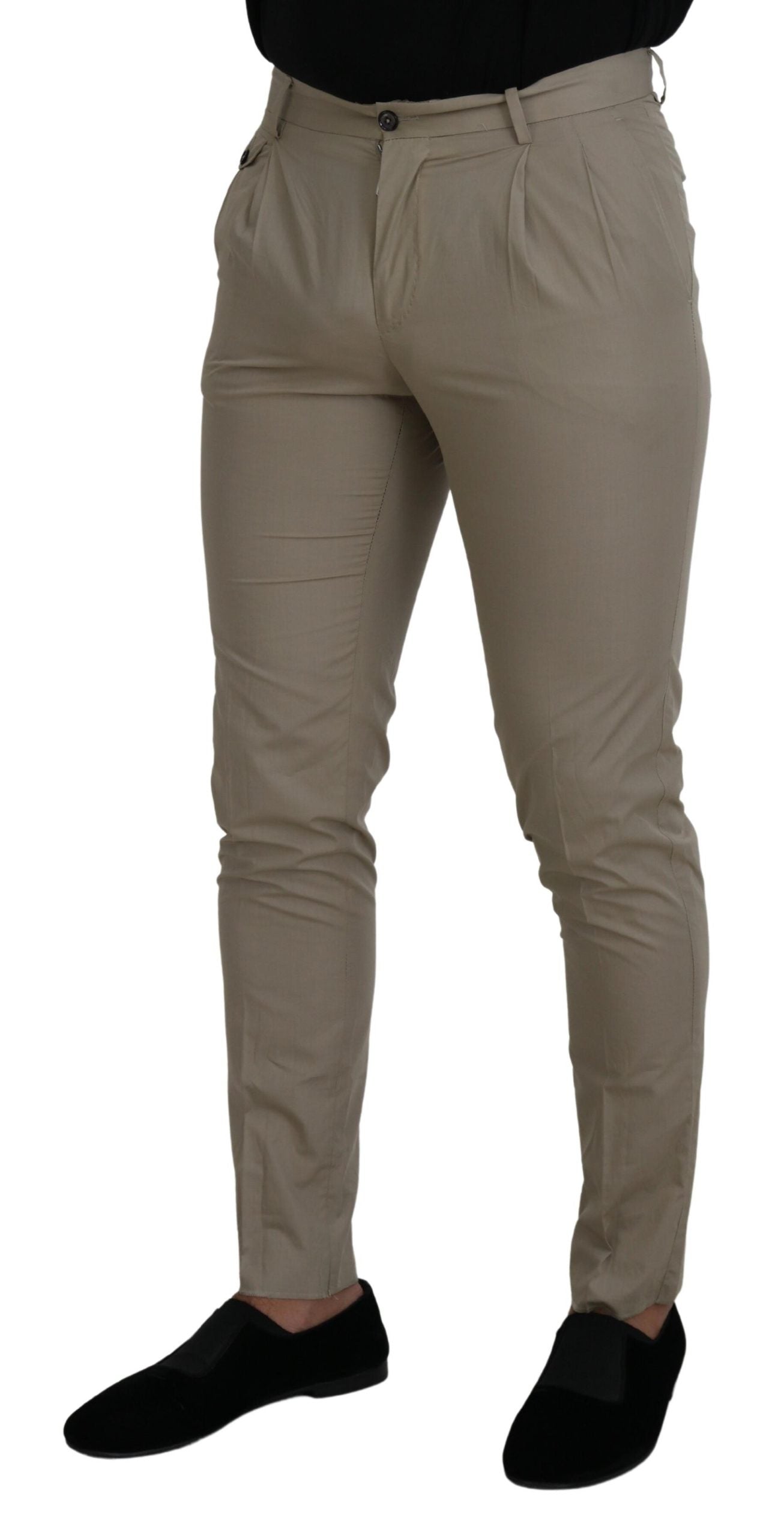 Dolce & Gabbana Fantastiske Beige Italienske Bomuldsbukser