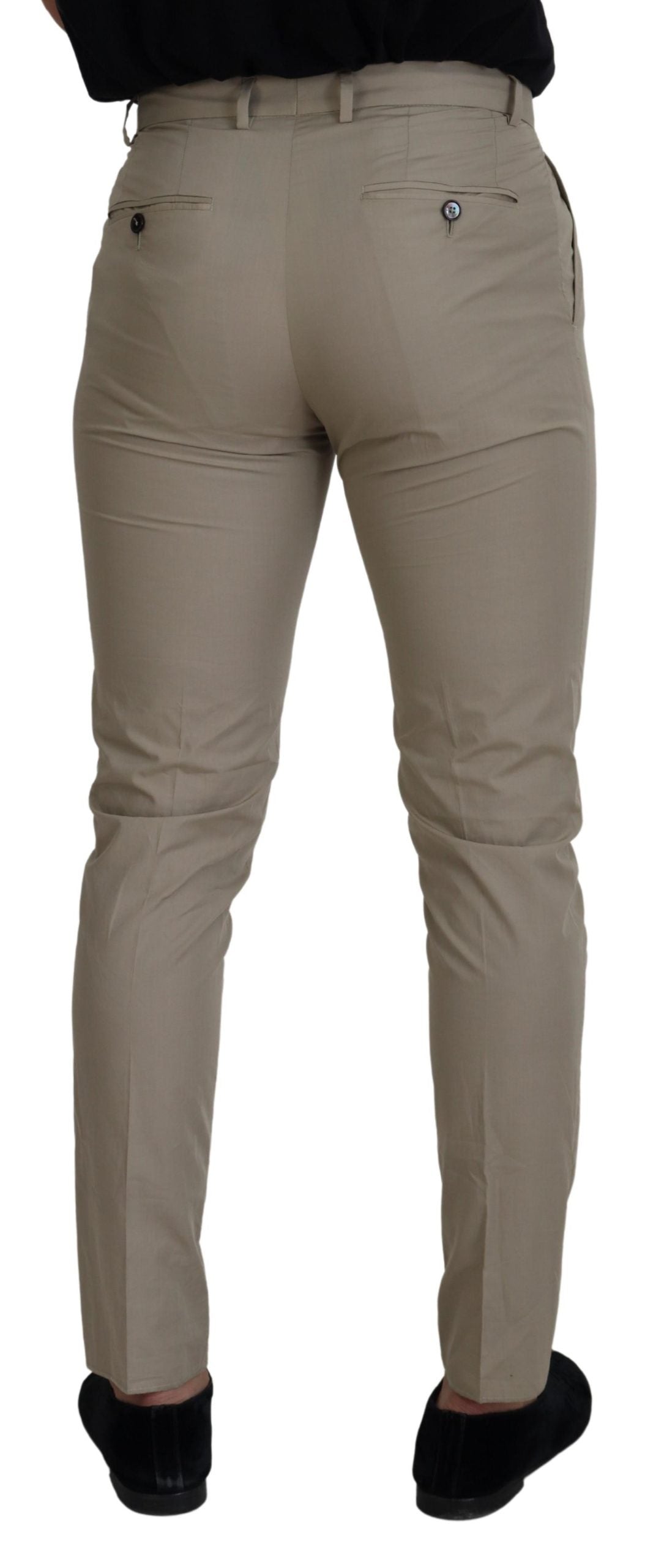Dolce & Gabbana Fantastiske Beige Italienske Bomuldsbukser