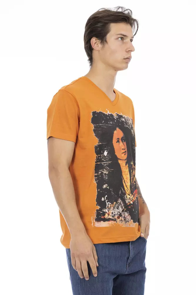 Trussardi Action Orange Bomuld Herre T-shirt