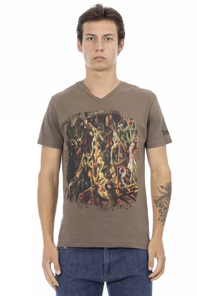Trussardi Action Brun Bomuld Herre T-shirt