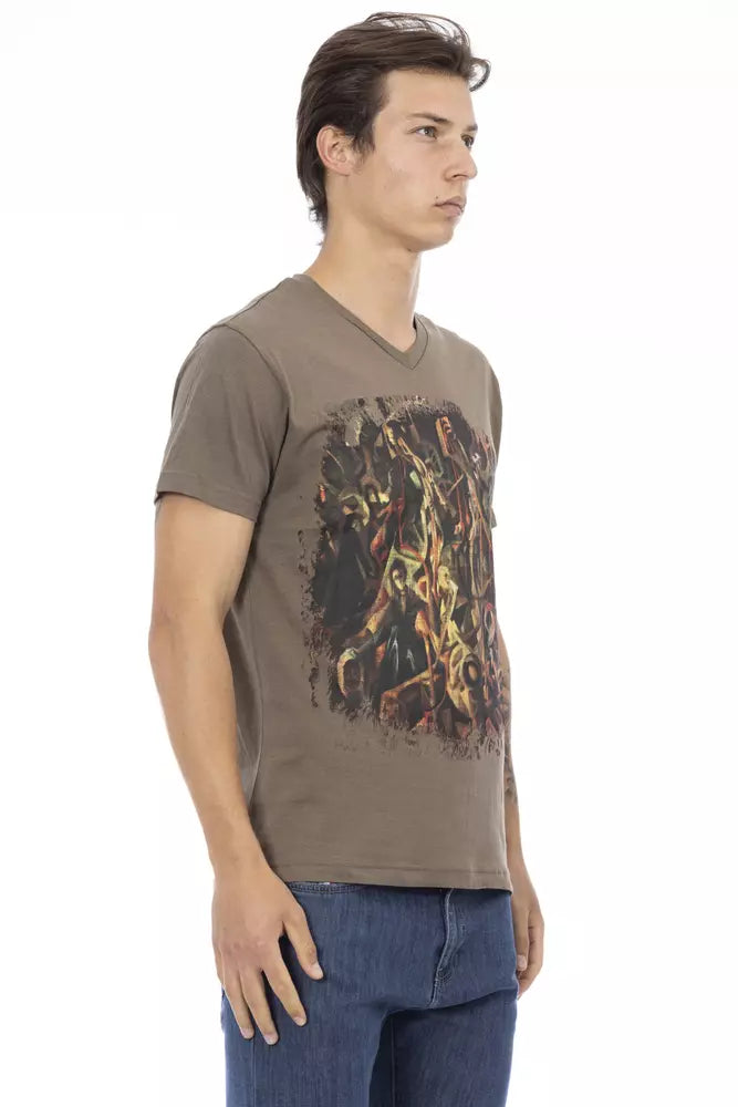 Trussardi Action Brun Bomuld Herre T-shirt