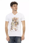 Trussardi Action Hvid Bomuld Herre T-shirt