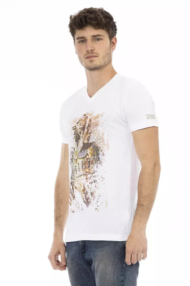 Trussardi Action Hvid Bomuld Herre T-shirt