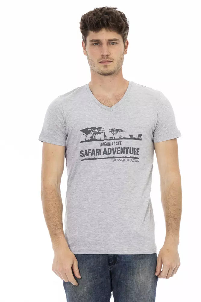Trussardi Action Grå Bomuld Herre T-shirt