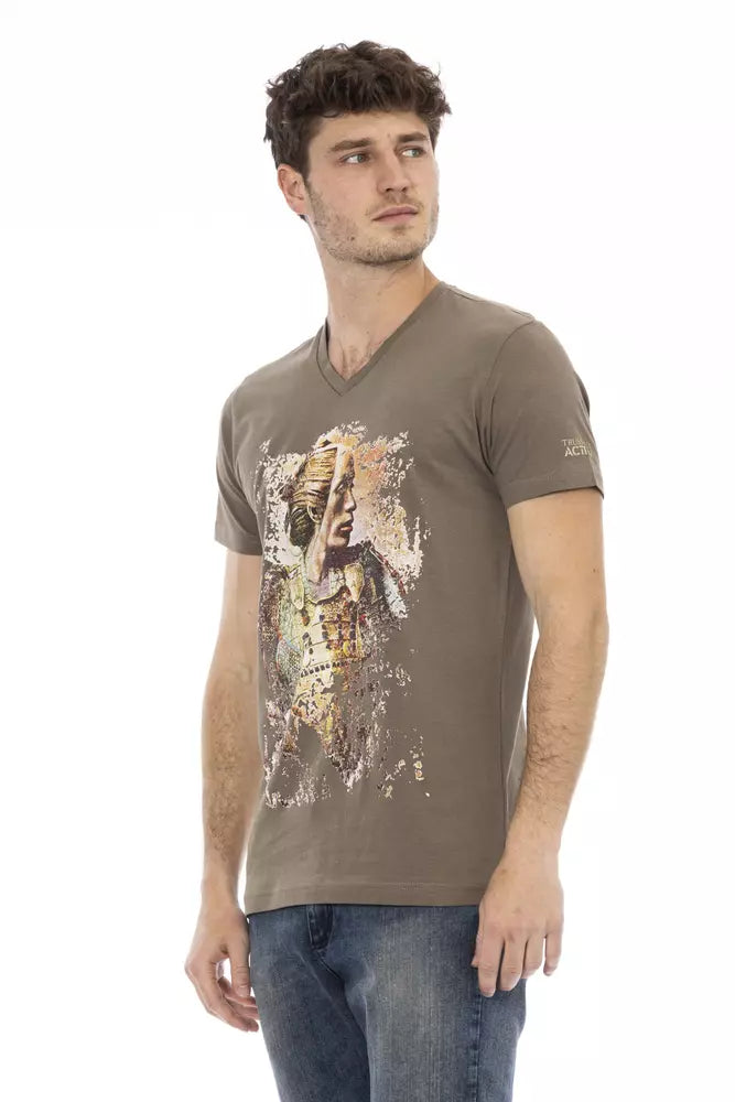 Trussardi Action Brun Bomuld Herre T-shirt