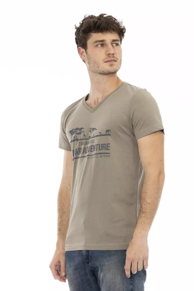 Trussardi Action Brun Bomuld Herre T-shirt