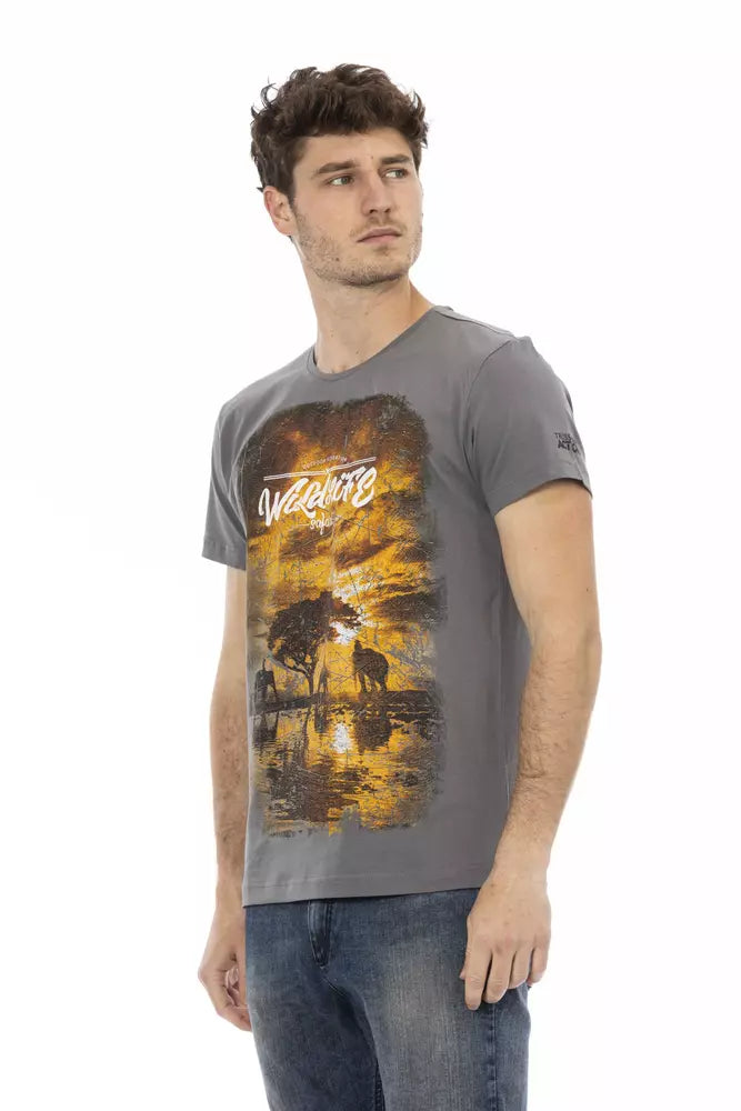 Trussardi Action Grå Bomuld Herre T-shirt