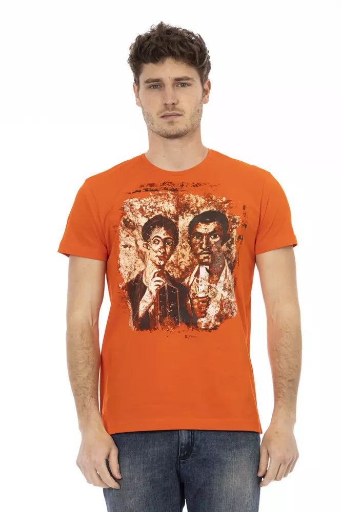 Trussardi Action Orange bomulds-T-shirt til mænd