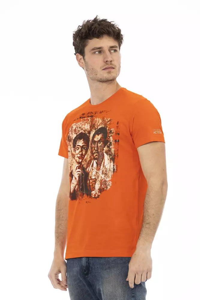 Trussardi Action Orange bomulds-T-shirt til mænd