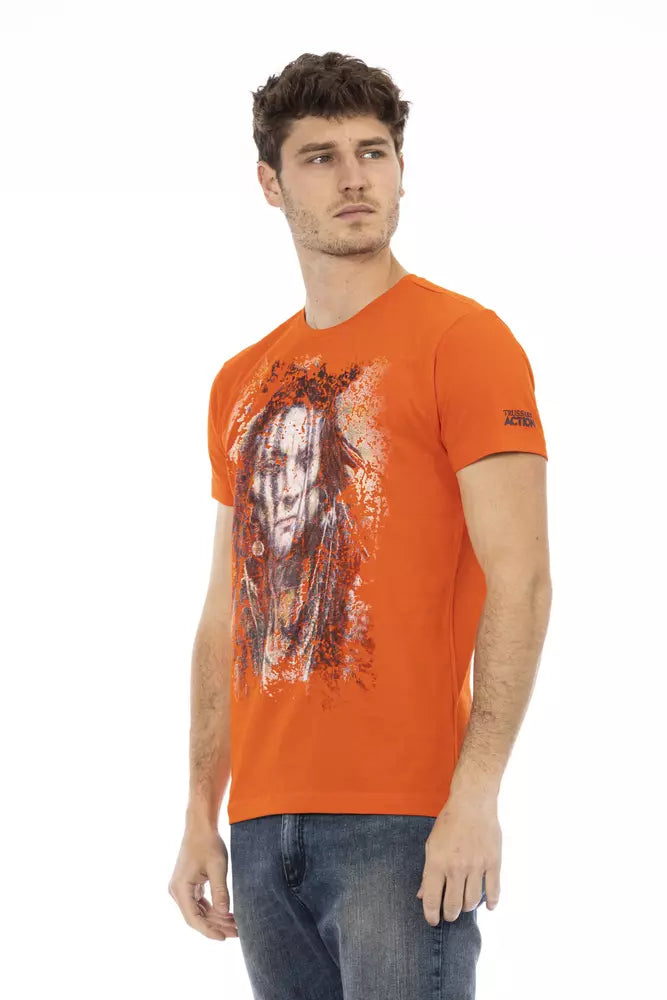 Trussardi Action Orange Bomuld Herre T-shirt