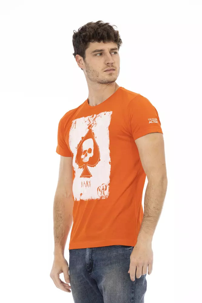 Trussardi Action Orange Bomuld Herre T-shirt