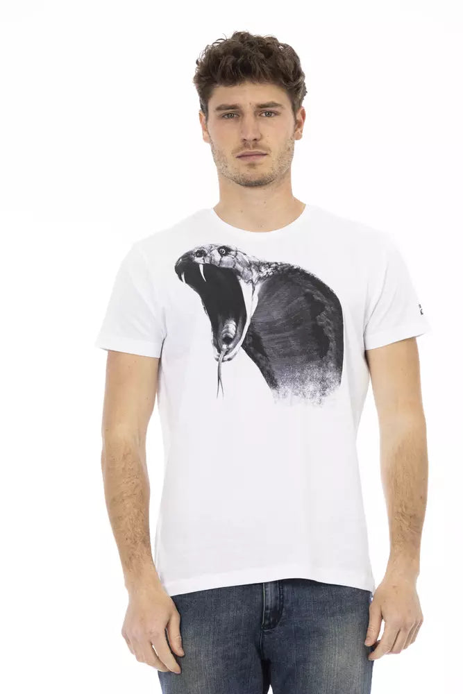 Trussardi Action Hvid Bomuld Herre T-shirt